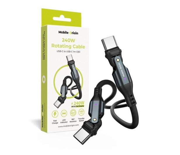 Mobile Origin Rotating Cable USB-C to USB-C CB3 240W - 1367230 - zdjęcie